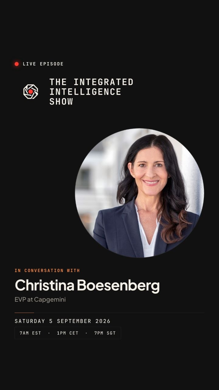 The Integrated Intelligence Show episode poster featuring Christina Boesenberg.